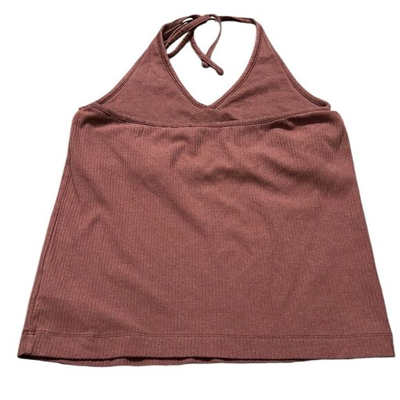 Tank Tops Woman’s Size XL Tank Tops Halter Cropped Ribbed Ruffle Hem Summertime - Picture 5 of 16